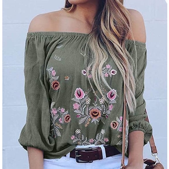 LAST ONE SALE black embroidered floral blouse - Picture 10 of 16